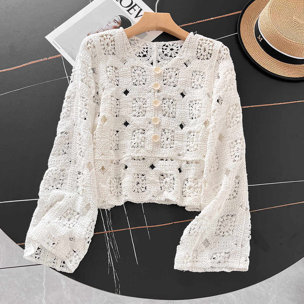 Women's Boho Crochet Lace Long – Crochet Top Boho Bewertung und Preis
