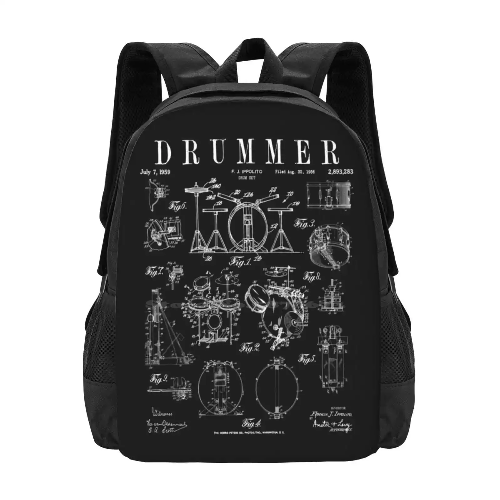 Drum Set Kit Vintage Patent Dr – Vintage Fashion Drawings Bewertung und Preis