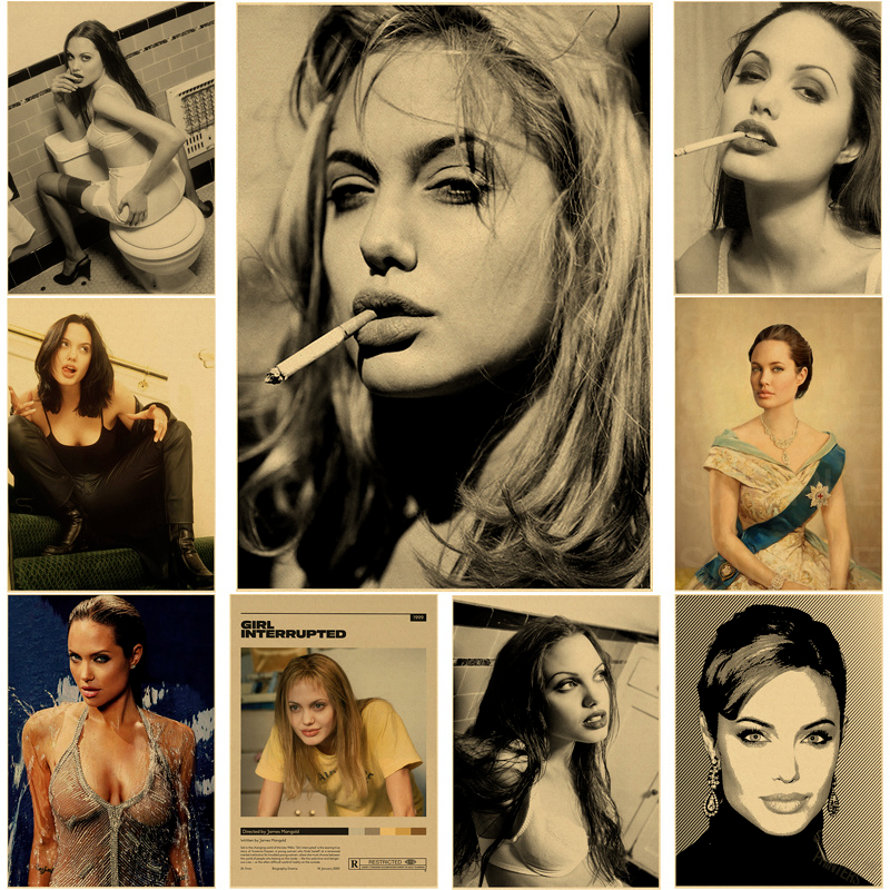 Angelina Jolie Vintage Poster  – Vintage Fashion Wallpaper Bewertung und Preis