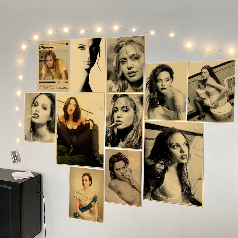 Angelina Jolie Vintage Poster  – Vintage Fashion Wallpaper Bewertung und Preis