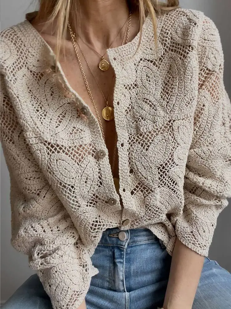 Women's Crochet Knit Shirts Bu – Crochet Top Boho Bewertung und Preis